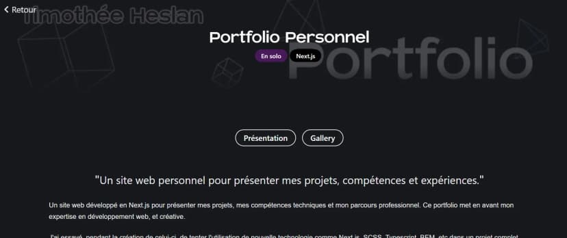 Galerie image 4 pour Portfolio Personnel