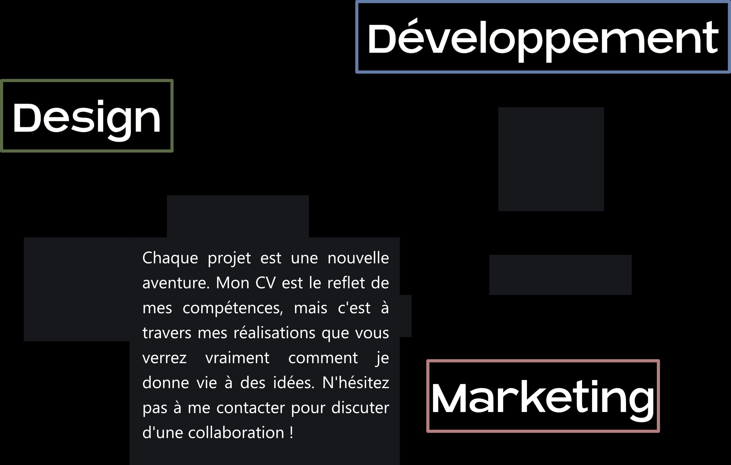 Chaque projet est une nouvelle aventure. Mon CV est le reflet de mes compétences, mais c'est à travers mes réalisations que vous verrez vraiment comment je donne vie à des idées. N'hésitez pas à me contacter pour discuter d'une collaboration !